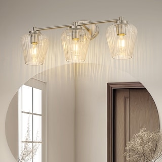 アンクライコンビ ノエル＆アイリス OS03/R03-082 PR+ YANSUN 3-Light Nickel Vanity Light Fixture E26 for Elegant