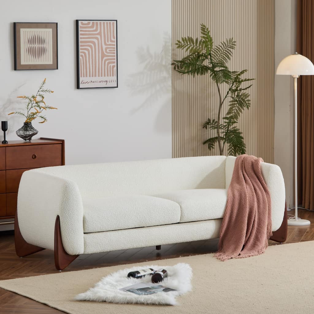 Christopher Knight Home - Alpine Boucle Oversized Sofa with Faux Sherpa Texture