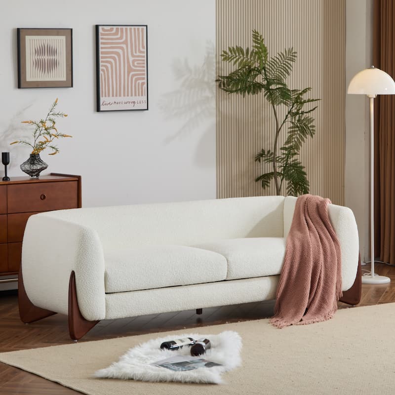 Christopher Knight Home - Alpine Boucle Oversized Sofa with Faux Sherpa Texture