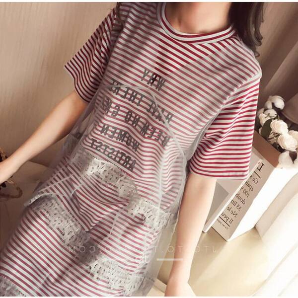 Shop Short Sleeved Striped T Shirt Skirt Loose Two Piece Dress On Sale Overstock 31155886