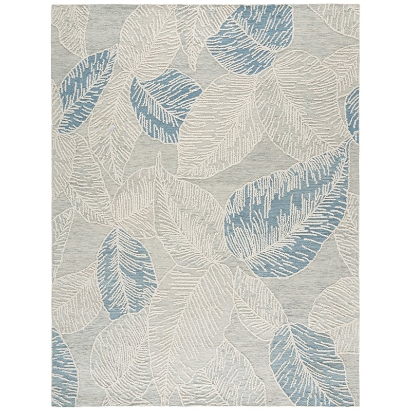 SAFAVIEH Handmade Jardin Mridula Wool Rug - 8' x 10' - Blue/Ivory