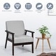 preview thumbnail 44 of 64, Costway Set of 2 Fabric Accent Armchair Solid Wood Upholstered Lounge - See Details