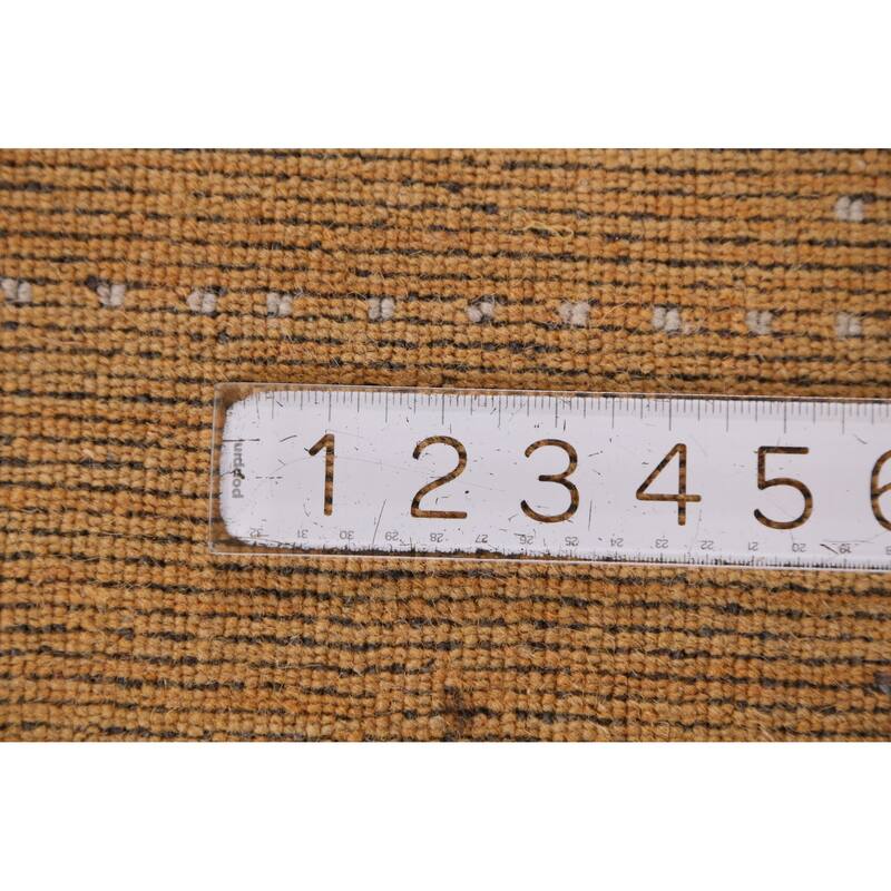 Hand Knotted Oriental 100% Wool Carpet Tribal Tribal Yellow & Gold Gabbeh Area Rug - 6' 4'' X 4' 7''