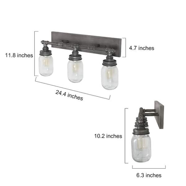 Carbon Loft Vawdrey 3-light Black Wall Sconces Vanity Lights Bathroom