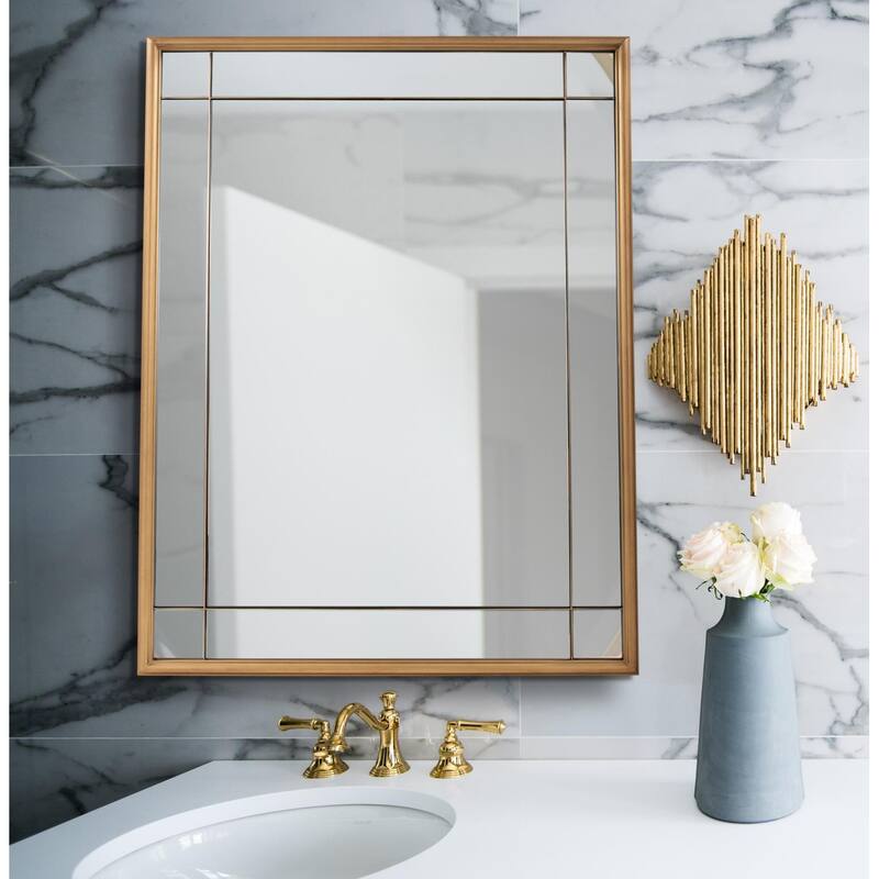 Allan Andrews French Panel Framed Decorative Wall Mirror