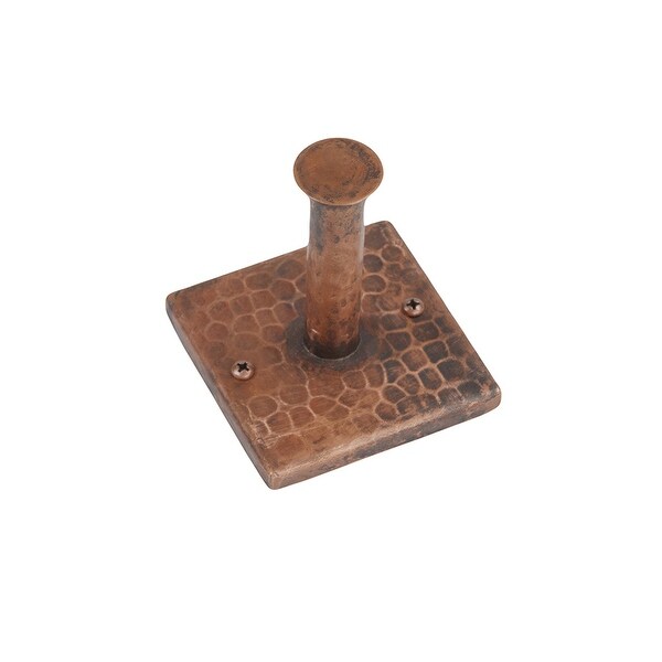 Hammered Copper Single Robe Towel Hook in Oil Rubbed Bronze RH1