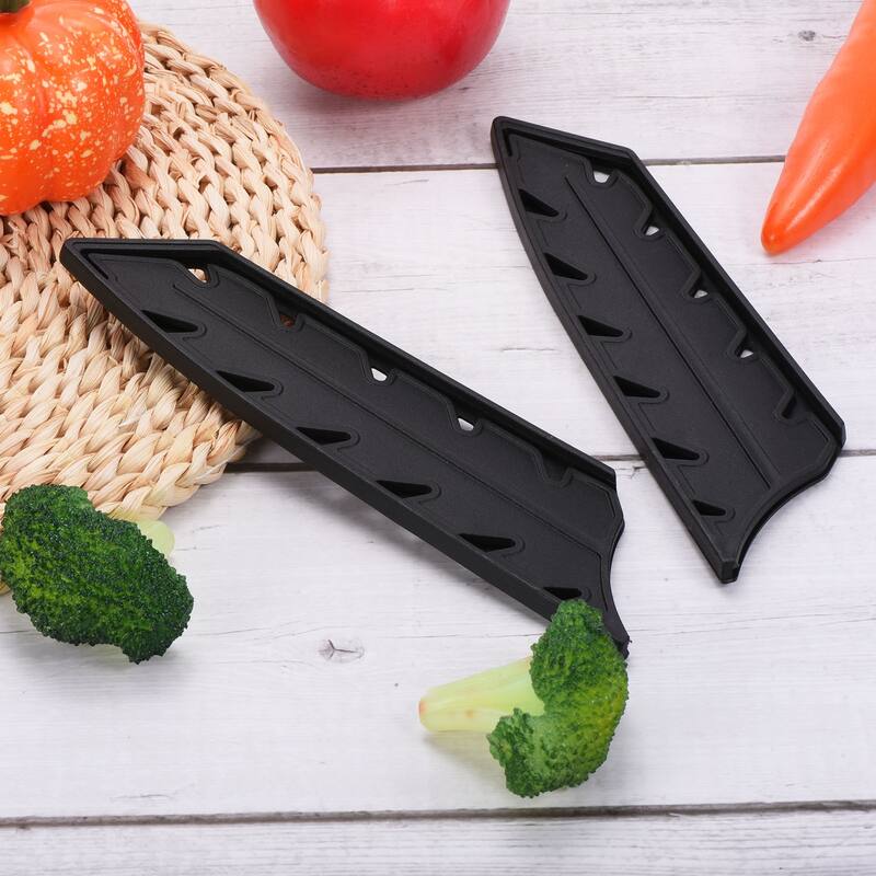 Plastic Knife Sheath Cover for 8" Chef Knife or 7" Santoku Knife - Black