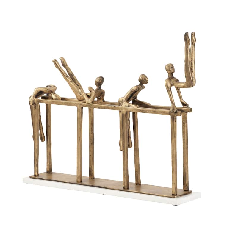 Aluminum Metal Dancer Sculpture - Gold - Roche River Decor