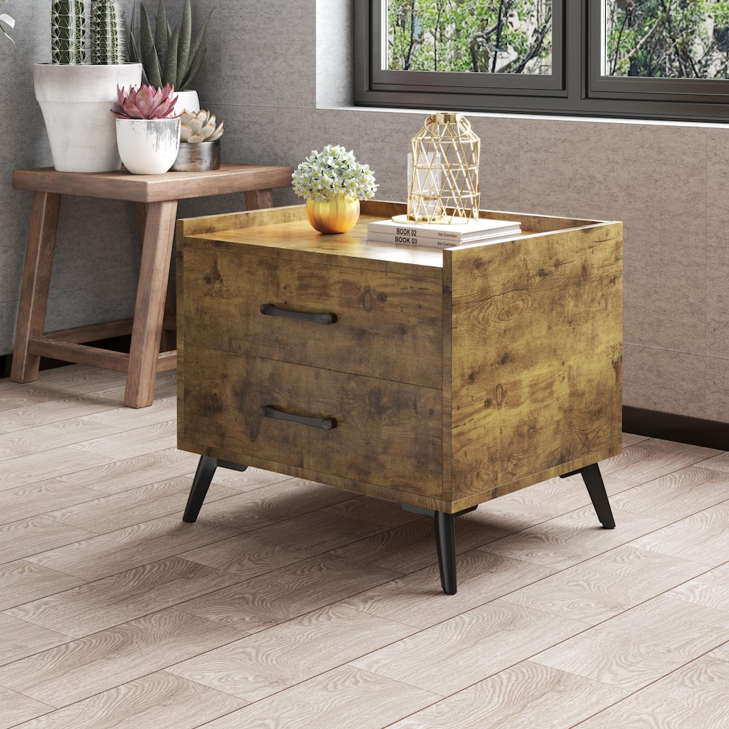 Edge Protection Design 2-Drawer Nightstand