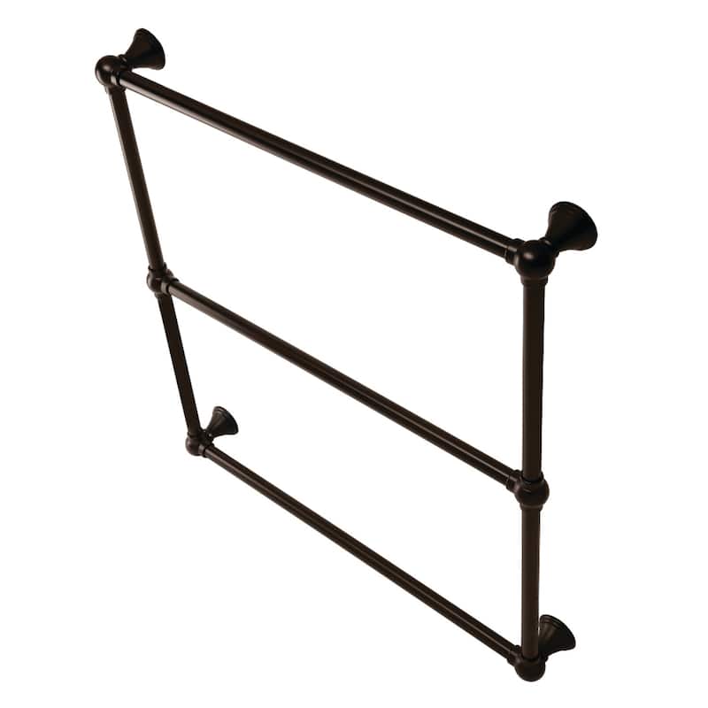 Maximilien 30 in. Wall Mount Towel Rack in Brushed Brass