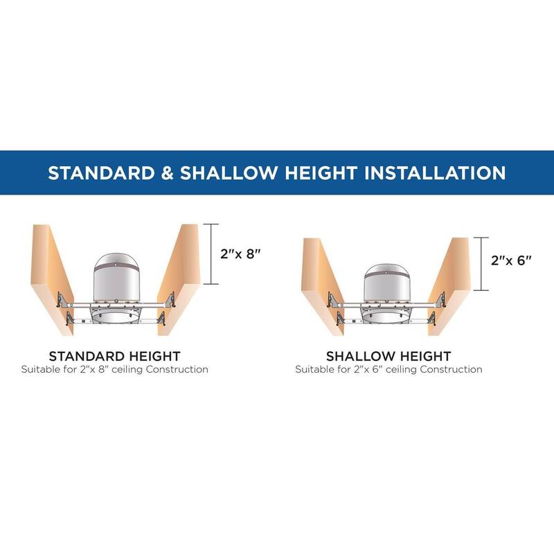 6 in. Steel Recessed Shallow Remodel Housing for 6 in. Trim - Medium