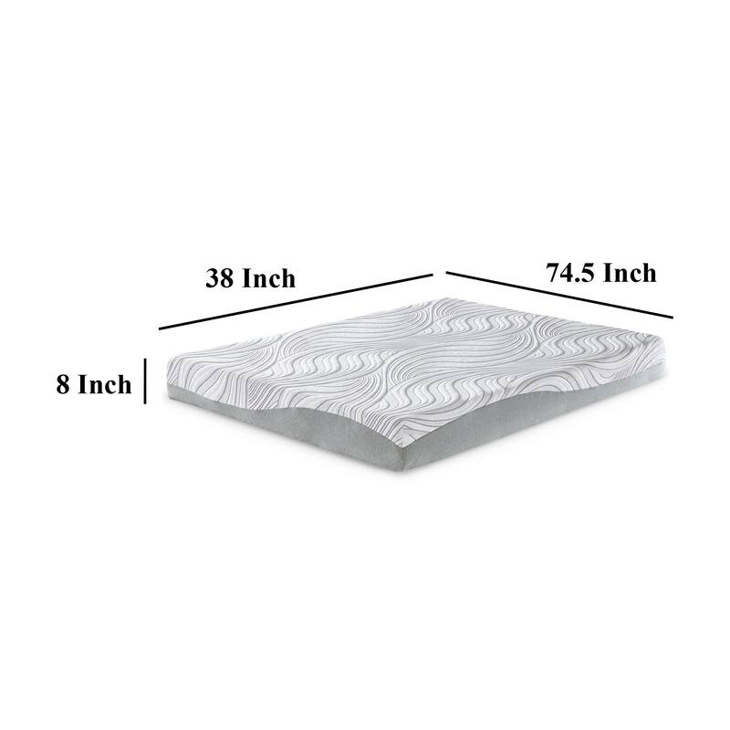 Meny Twin Mattress, Ultra Plush Memory Foam, Body Support 8 Inch
