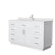 Option White, Nickel Trim, White Cultured Marble Top