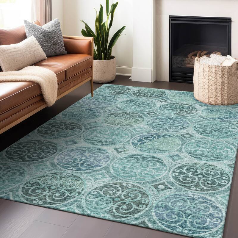 Premium Washable Super Soft Traditional Scroll Mayfield Rug