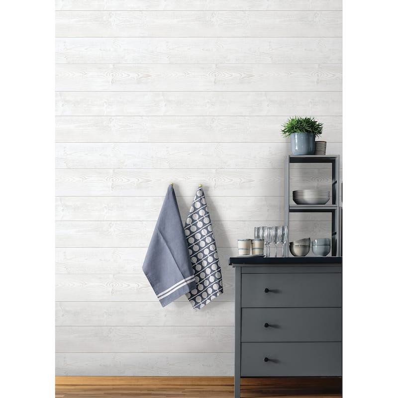 Scott Living Urban Shiplap Self Adhesive Wallpaper