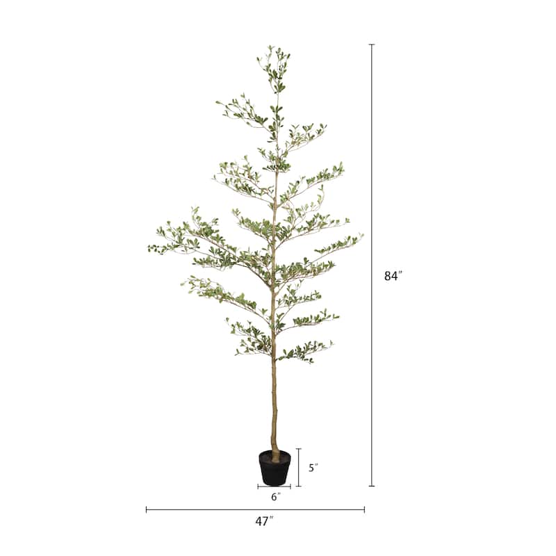 7FT Artificial Black Olive Tree