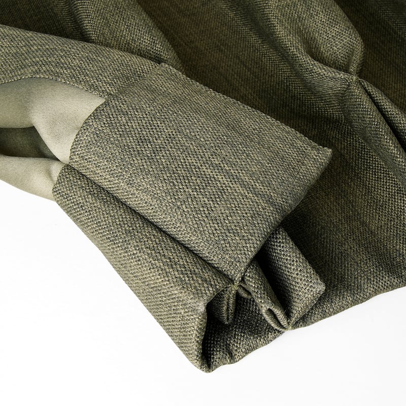 Exclusive Fabrics French Pleated Textured Faux Linen Room Darkening Curtains for Bedroom & Living Room Curtains Single Panel