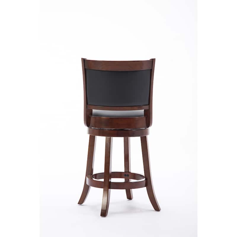 Augusta Wood Upholstered Swivel Counter Barstool