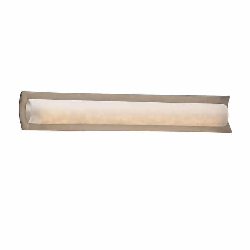 Justice Design Clouds Lineate 30-inch Brushed Nickel ADA LED Wall/ Bath bar - Brushed Nickel