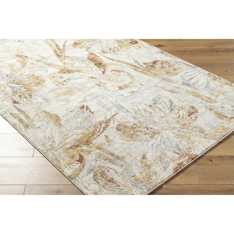 Krysten Coastal Floral and Botanical Area Rug