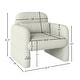preview thumbnail 15 of 14, Roundhill Furniture Dylan Modern Upholstered Barrel Armchair, Cream White