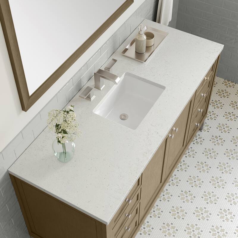 Chicago 60" Single Vanity, Walnut Whisper - Lime Delight