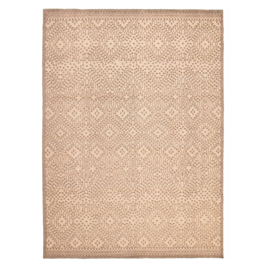 ECARPETGALLERY Hand-knotted Tangier Taupe Wool Rug - 9'10 x 13'4