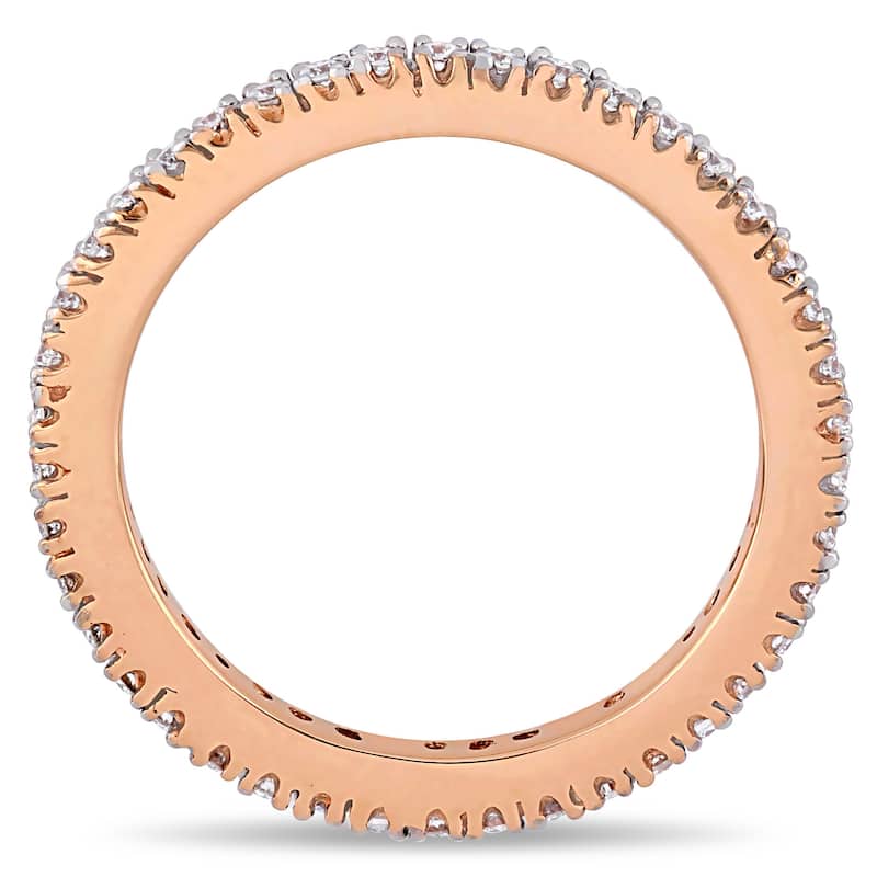 Miadora 1/4ct TDW Diamond Eternity Ring in 14k Rose Gold