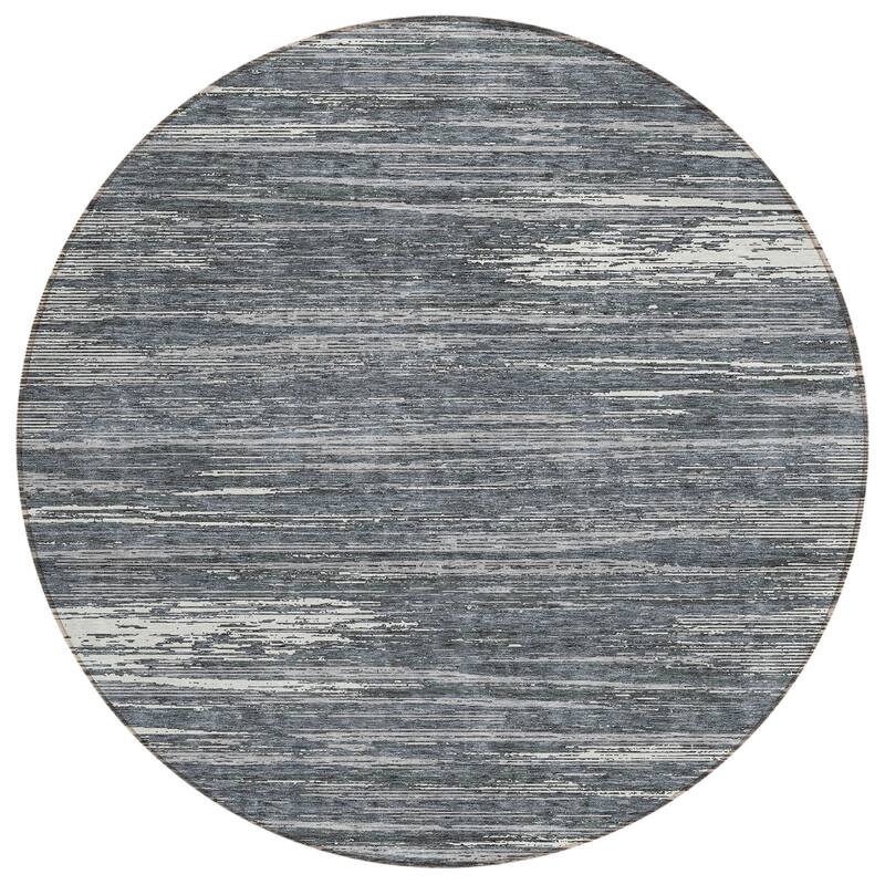Machine Washable Indoor/ Outdoor Chantille Abstract Stripe Rug