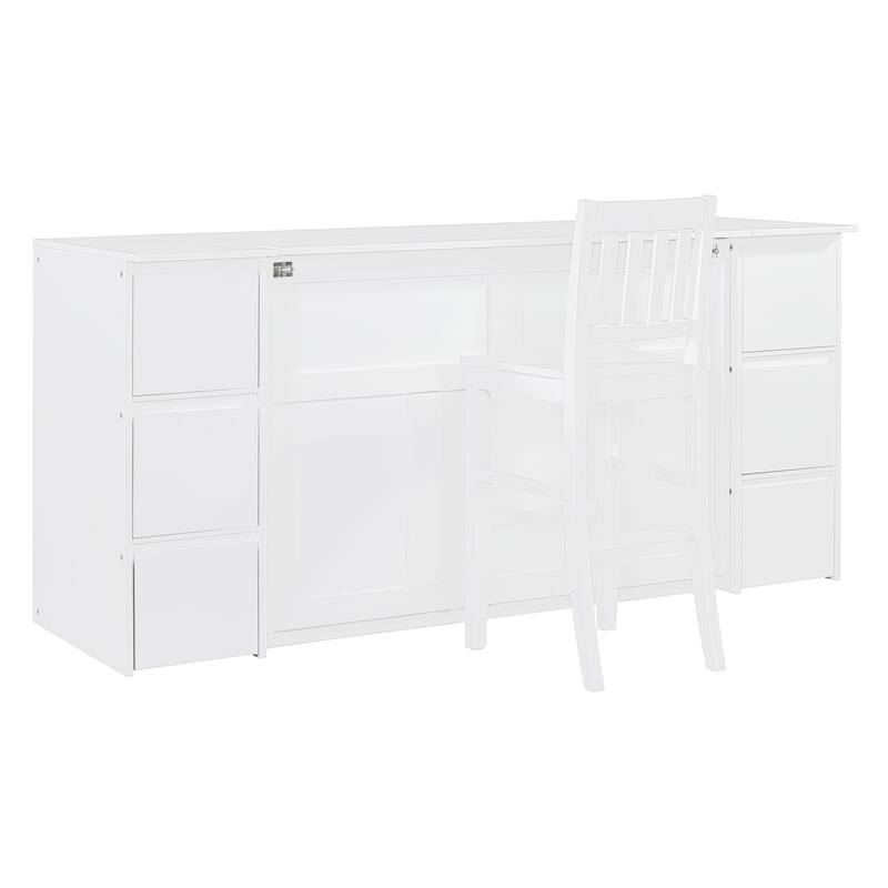 Murphy Bed with Drawers, Cabinets, USB Ports
