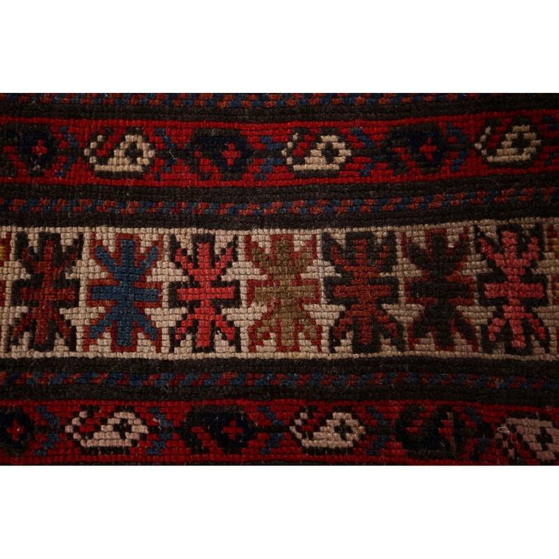 Kazak Vegetable Dye Foyer Rug Hand-Knotted Wool Carpet - 3'5"x 5'3"