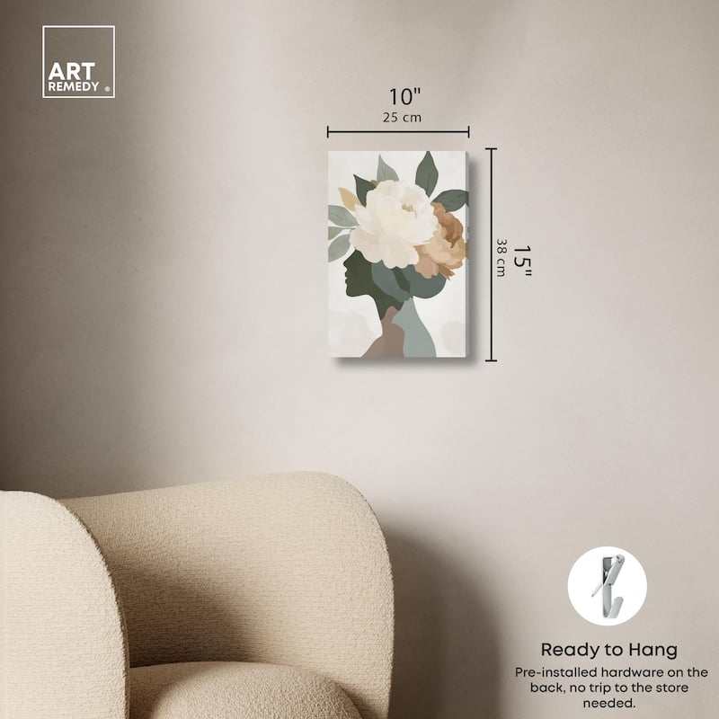 Floral Headpiece I Canvas by Art Remedy, Gallery Wrapped