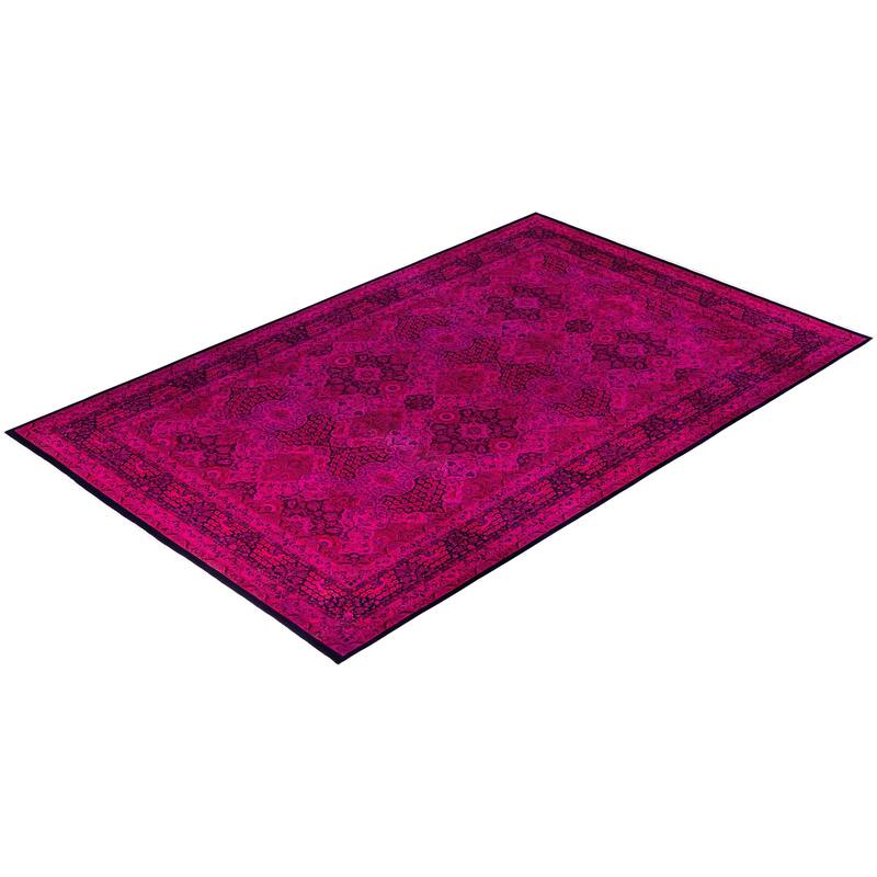 Overdyed One-of-a-Kind Hand-Knotted Area Rug - Pink - 10' 1" x 15' 7"