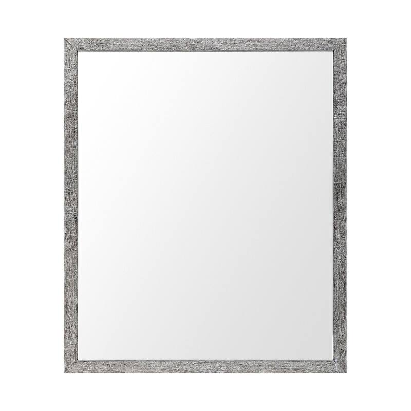 Bristol Grey 20x24 Faux Wood Frame Bathroom Vanity Mirror - 21.5L x 1.8W x 25.5H