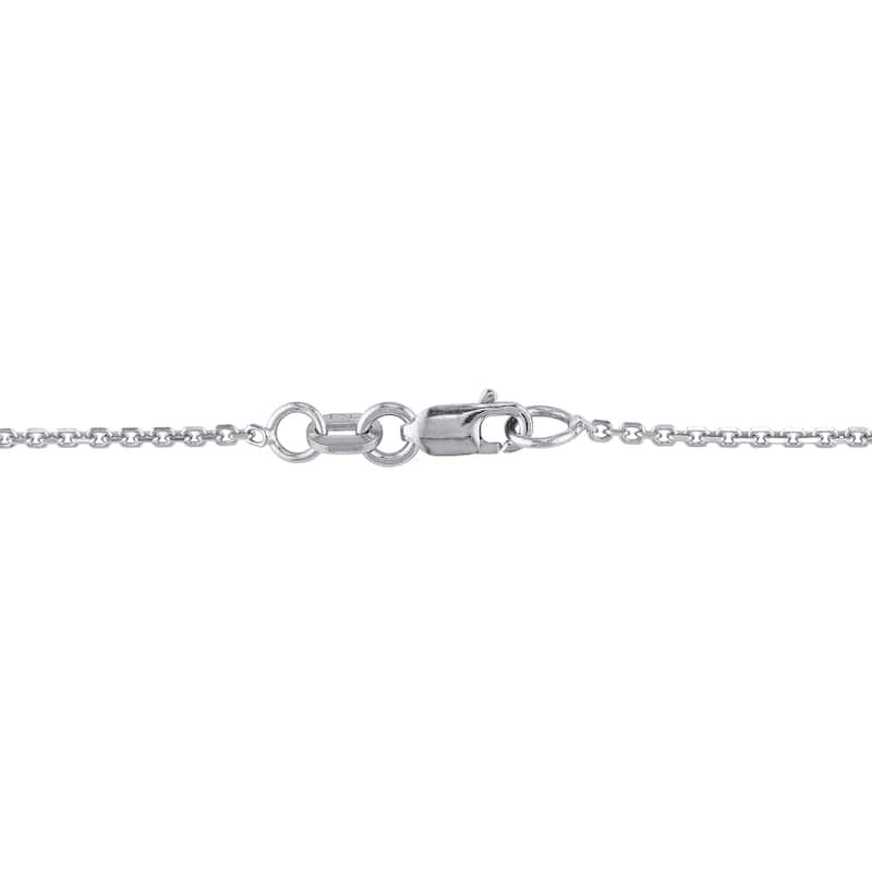 Miadora 14k White Gold 1/2ct TDW Diamond Graduated Bar Necklace