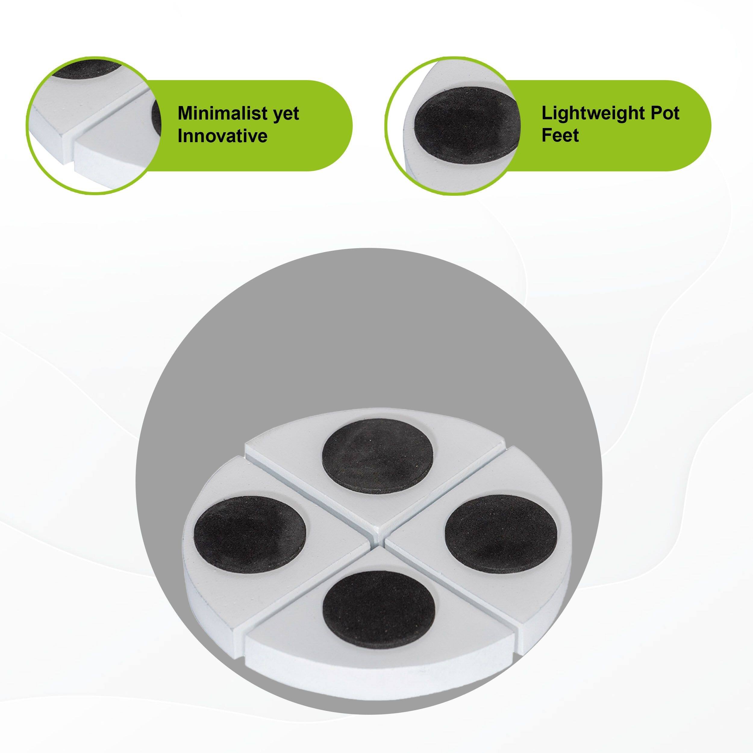 Pottery Pots Indoor Outdoor Pot Feet Holders, 3.94 Inch Diameter On