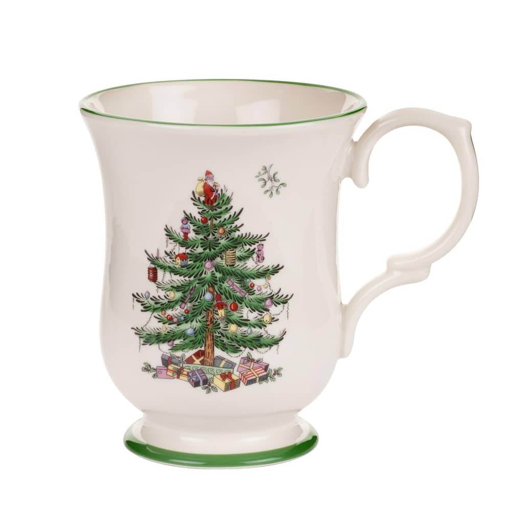 Spode Christmas Tree Romantic Shape Footed Mug