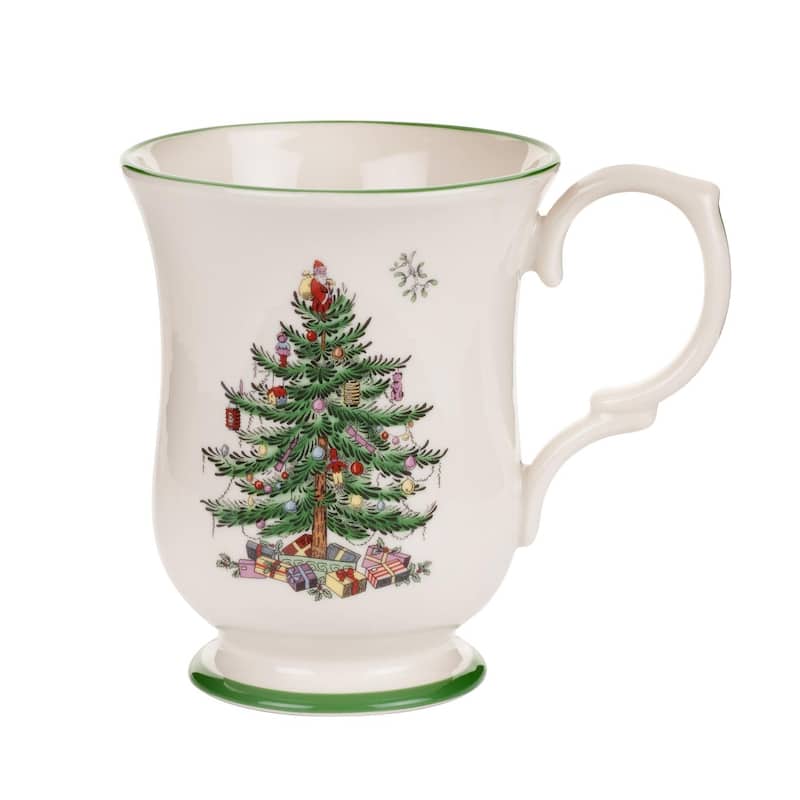 Spode Christmas Tree Romantic Shape Footed Mug