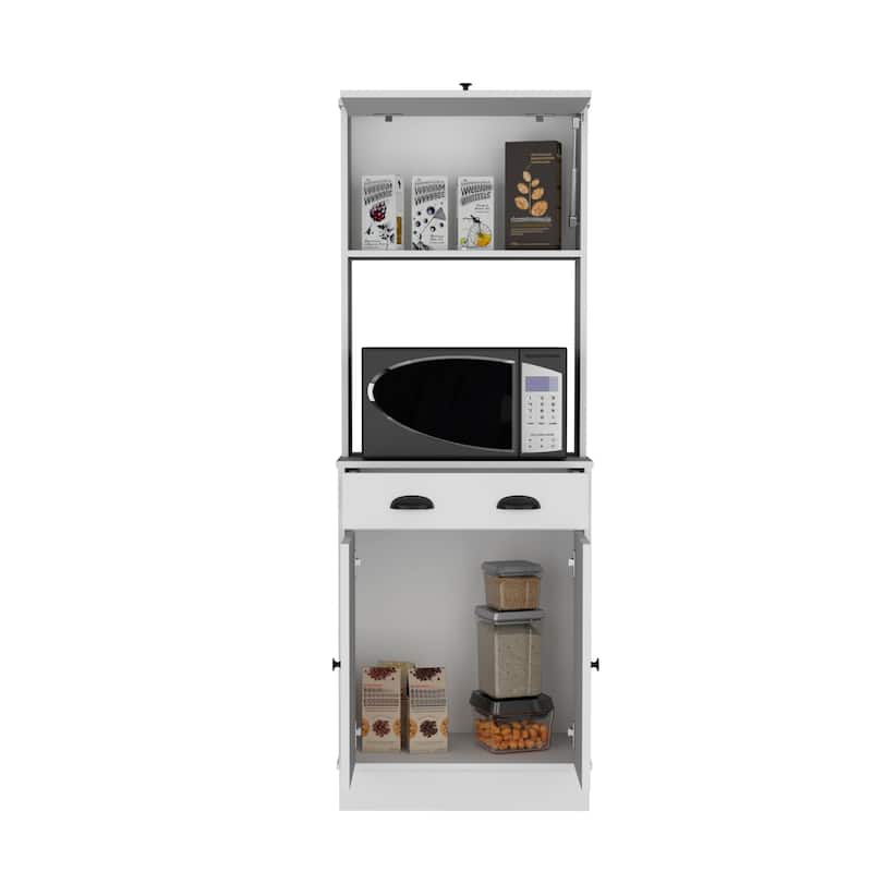 Tampa Kitchen Pantry with Drawer and 2 Cabinets