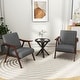 preview thumbnail 14 of 16, Gymax Modern Accent Chair Leathaire Leisure Armchair w/ Rubber Wood