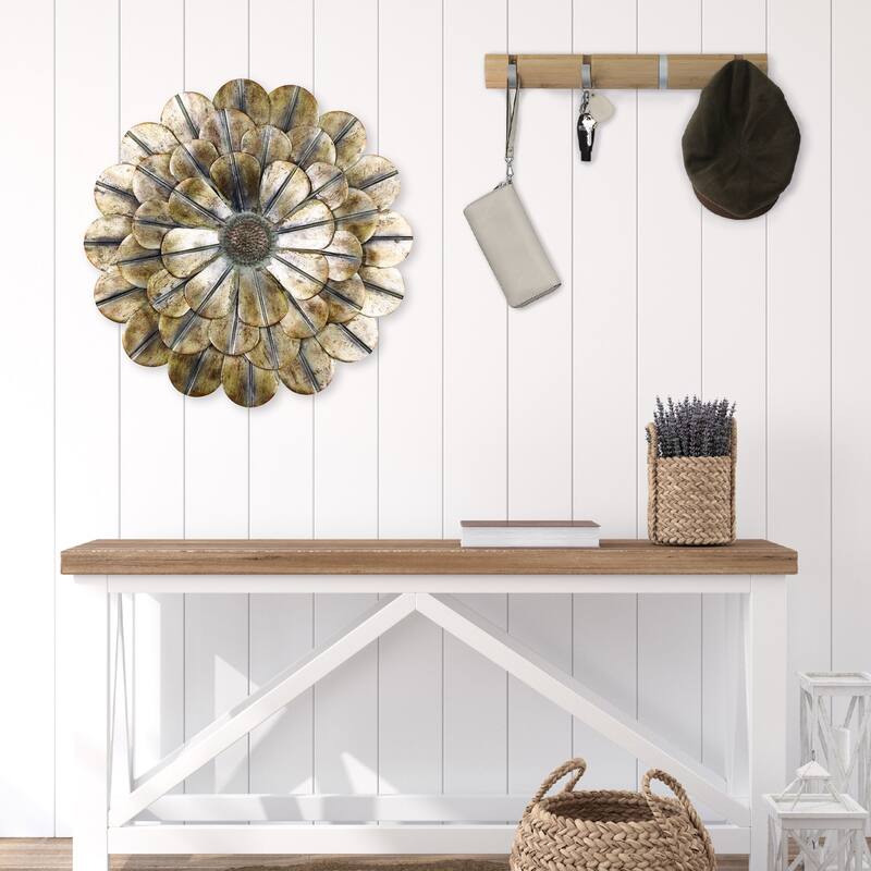 Southern Patio 23 in. H Flower Outdoor Metal Wall Decor