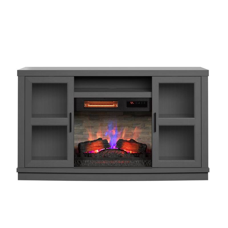 duraflame® Electric Fireplace Entertainment Console for 60 Inch TVs, Antique Gray
