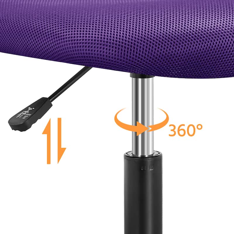 Yaheetech Adjustable Armless Office Chair Swivel Computer Study Chair