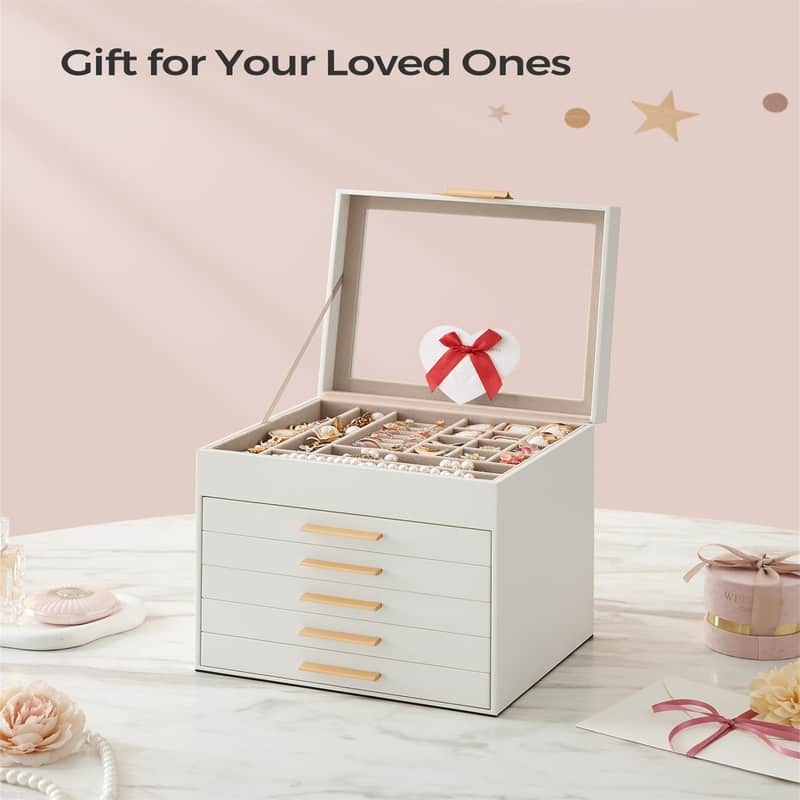 Jewelry Box with Glass Lid