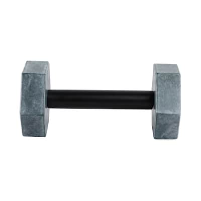 Marble Stone Decorative Figurine Dumbbell Shape Accent - 4" Green - 8" x 4" x 4"