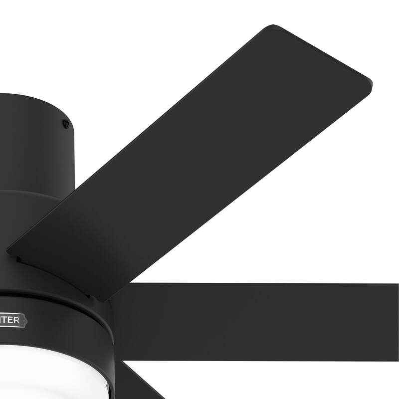 Hunter Mathers Low Profile Ceiling Fan with LED Light, Handheld Remote Modern Contemporary, Transitional