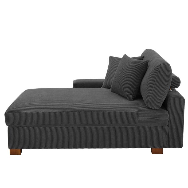 Modern Modular Sectional Sofa Corduroy Chaise Lounges