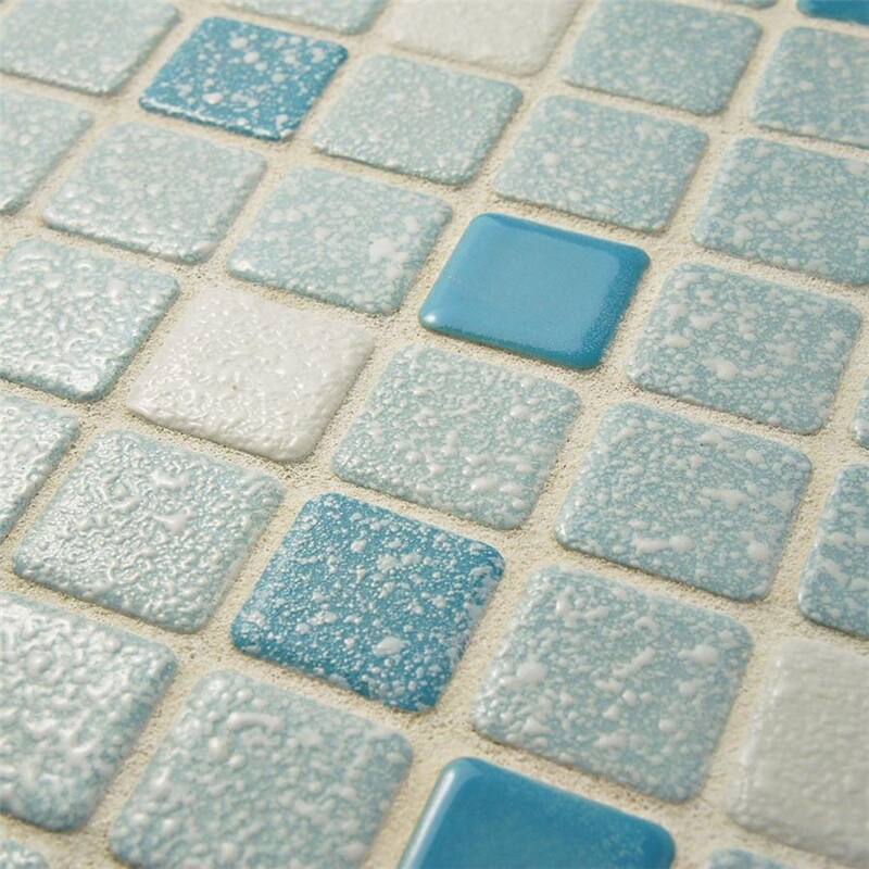 Merola Tile Crystalline Square Blue 12" x 12" Porcelain Floor and Wall Tile