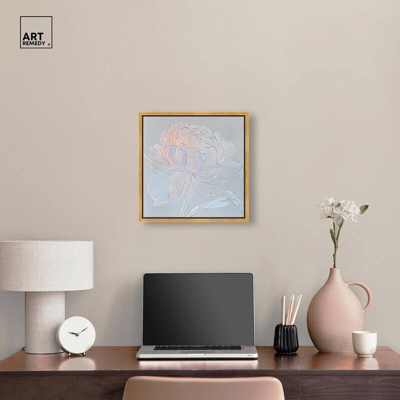 Embossed Flower I Canvas by Art Remedy