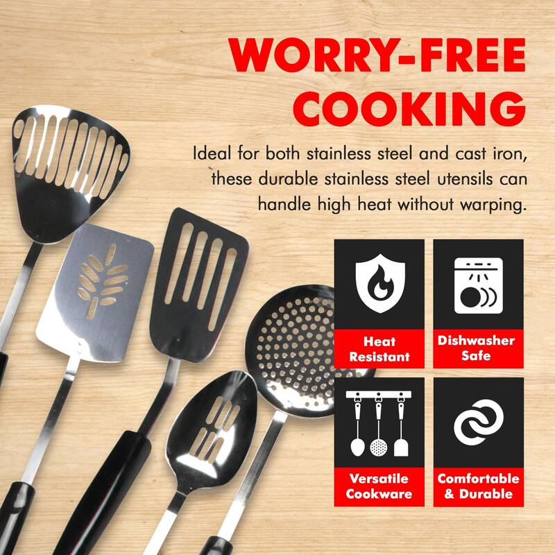 Chef Craft Select 13-Piece Select Stainless Steel Kitchen Tool and Utensil Set